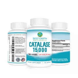 Best Earth Naturals Catalase 15,000 IU - Advanced Enzyme Support- 30 Capsules - Best Earth Naturals