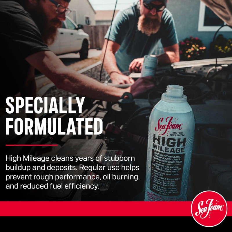 Sea Foam High Mileage Motor Treatment Gas & Oil Additive,