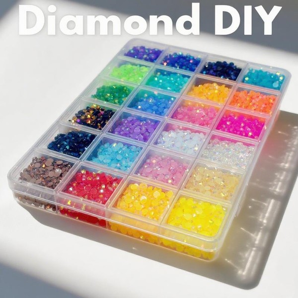 Diamond DIY Bedazzling Kit with 4mm Mixed Resin Rhinestones &