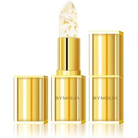 Bymolia Lápiz Labial que Cambia de Color, Bimolia Lip Stick Transparent, por Molia Gold Crystal Color Changing Lip Stick, Moisturizing Glossy Shine Lip Gloss (1 PCS)