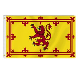 3×5 FT Scotland Rampant Lion Flag,Large Scottish Outdoor Banner,75D Scotsman Decor,Doube Side Printing For Patio Garden With Brass Gromment