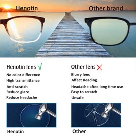Henotin 4 Pack Ladies Reading Glasses Blue Light Blocking Spring Hinge Readers Anti Eyestrain Computer Eyeglasses (Mix Color, 2.25)