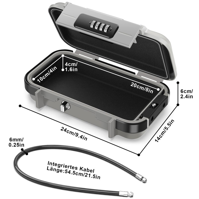 Small Safe Portable 4 Digit Code Safe Security Box with