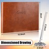 Geyee Leather Guest Book and Pen Stand Set, 10.5" x