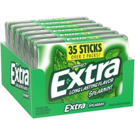 Sticks Spearmint Sugar Free Chewing Gum Mega Packs, 35 Sticks (Pack of 6)