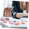 OATIPHO 5pcs Flamingo Nail Art Display Stand Resin Holder for