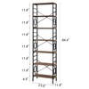 HOMISSUE Bookcase,7-Tier Tall Bookshelf Metal Bookcase and Bookshelves, Free Standing