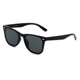 Feisedy B1141 Sunglasses, Unisex, Large, Frame, Popular, UV Protection, Fishing, Driving, Sports, Fashion, Classic, Unisex, black frame gray lens