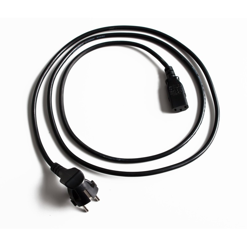 PeakTech Power Cable - IEC Cable with Protective Contact Angled