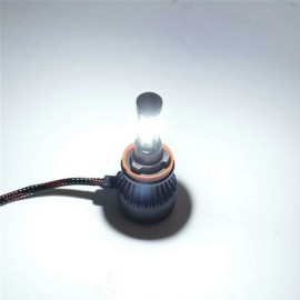 SHENKENUO 4 Sides H11 LED Headlight High or Low Beam Bulbs 40W 12000LM 6000K White 2Pcs