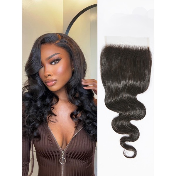 LUVME 5x5 HD Lace Body Wave Ultra-thin Lace Closure 12A