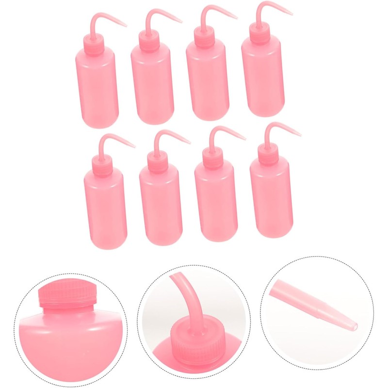 Botella de Limpieza de Pestañas 250ml Rosa Abs 8 Piezas