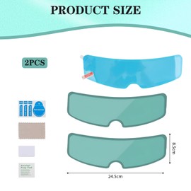 DOOCECIY 2 Pcs Anti Fog for Helmet Visor and 1 Weatherproof Visor Insert, Soft Plastic Anti Fog Anti Rain Clear Visor Film