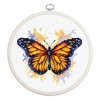 Luca-S Cross Stitch Kit with Hoop Included The Monarch Butterfly,