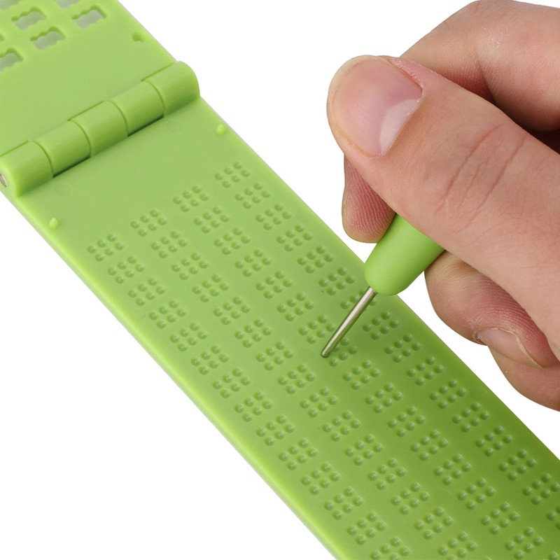 Portable Plastic Braille Label Maker With Braille Fingerboard Braille Writing