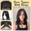 Hair Toppers For Women 14inch Synthetic Hair Topper With Bangs