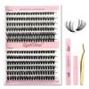 Kit De Extensión De Pestañas,Racimos Pestañas DIY Todo En 1,Mezcla 30D 40D Con Unión Y Sellado De Pestañas De Sujeción Fuerte,herramienta para quitar pestañas,Pinzas De Pestañas En Racimo Kit De