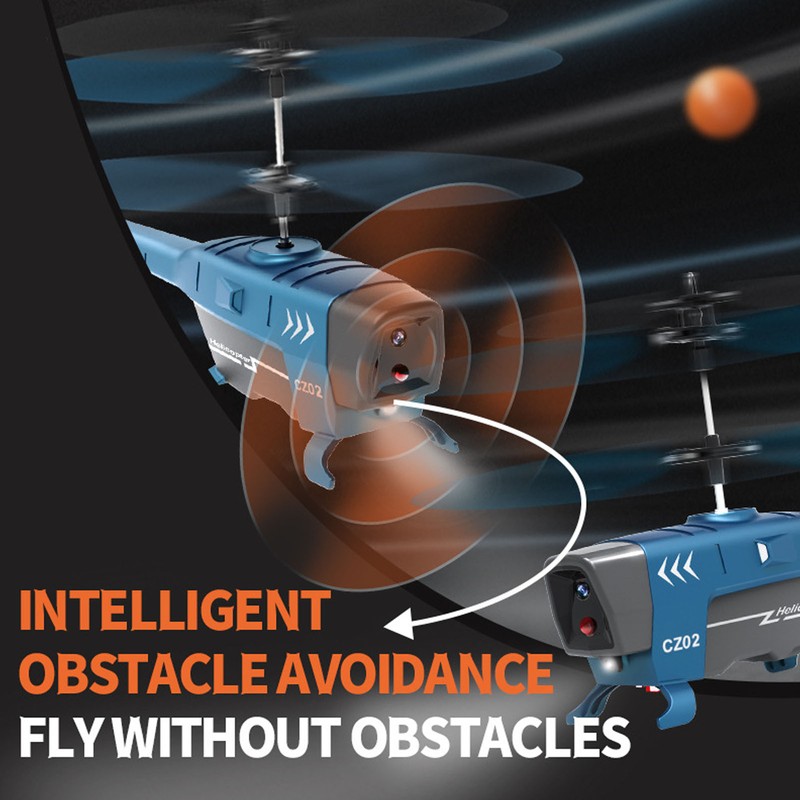 Remote Control Helicopter 3.5 Channel Intelligent Obstacle Avoidance Blue Remote