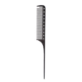 Aluminium Metal Rat Tail Hair Comb, 4 Colours Barber Salon Hairdressing Styling Comb for All Hair Types (Black)