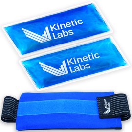 Reusable Ice Pack Wrap with Extra Gel Pack by Kinetic Labs - HSA FSA Eligible Hot and Cold Pack - Ice Packs for Injuries Reusable (Large with Extra Gel Pack)