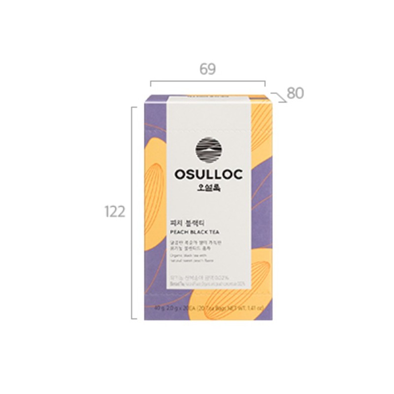 오설록 피치 블랙티 티백 Osulloc Peach Black Tea Tea Bags