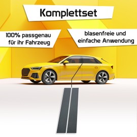 Decorative trim suitable for VW Golf 7 VII 2012-2021 (5-door, compact): paint protection film for B-C pillar cover left/right front door/back door (carbon design)