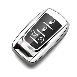 ZSPDACC Compatible with Ram Key Fob Cover Silver car Key Chain Case Holder Protector 1500 Classic 2500 3500 Laramie ProMaster 1500 ProMaster 2500 ProMaster 3500 ProMaster City Dodge Accessories