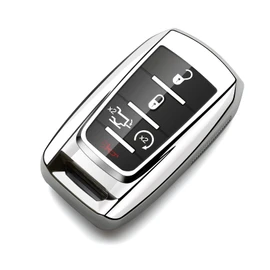 ZSPDACC Compatible with Ram Key Fob Cover Silver car Key Chain Case Holder Protector 1500 Classic 2500 3500 Laramie ProMaster 1500 ProMaster 2500 ProMaster 3500 ProMaster City Dodge Accessories