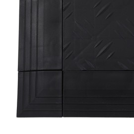 ISL Garage Tile Corner Parts, Black, Set of 4, Commercial Use, High Load Capacity Model