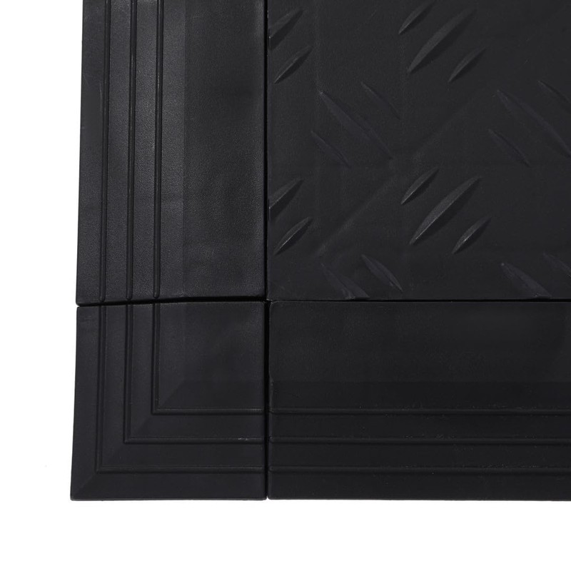 ISL Garage Tile Corner Parts, Black, Set of 4, Commercial
