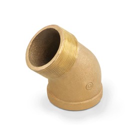 Supply Giant CSTG0100 1 Inch Brass Street Elbow 45 Degrees Lead-Free w/Male & Female National Pipe Taper Threaded Fittings Brass Construction Higher Corrosion Resistance Economical & Easy to Install