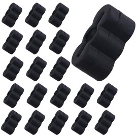 Tinoaly 20stk Schubladenstopper Gleitschutz, Universell Gummi-Endstopper Ersatzteile für Schubladenführungen Schrank Kommode (Schwarz)
