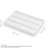 Oirlv Premium White Leather Stackable Jewelry Tray 12 Grid Jewelry