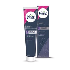 Veet Expert Hair Removal Cream, Removes Stubborn Hair, All Skin Types, 200ml each, Shea Butter, Suitable for Arms, Legs, Underarms & Bikini, 48 Hour Skin Hydration, Effective in 2 Mins