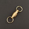 Quick Release Keychain Brass, Detachable Pull Apart Key Rings Separate