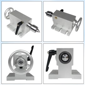 YIDOFENG 65mm MT2 Lathe Center Tailstock Morse Taper 2 Live Center Movable with 4pcs Replaceable Heads For CNC 4h Axis Router Machine,4 Axis Mohs MT2 CNC Tailstock Telescopic Stroke 50MM