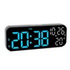 Digital Clock Dual Display Voice Control 3 Adjustable Brightness Date