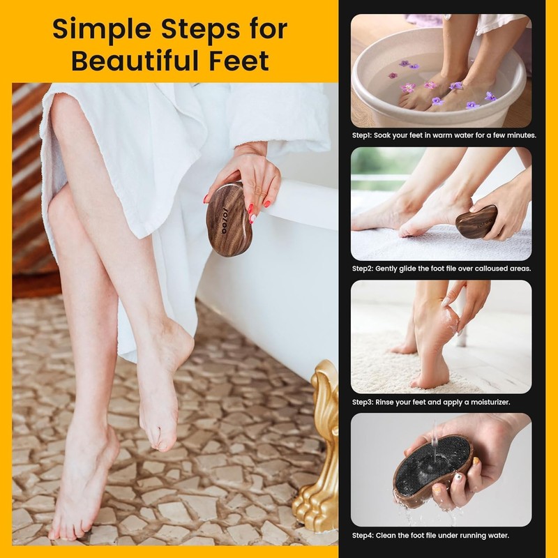 BEZOX Nano Glass Foot File Exfoliating Remover with Cover -