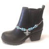 Thunderbird Western Rodeo Boot Chain Gemstone Weave Bracelet Vibrant Blue