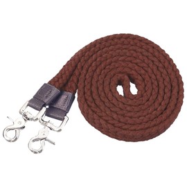 Tough-1 Pro Cotton Roping Rein Brown