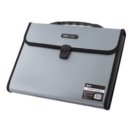 D.RECT 5570 Expanding File with Handle Expandable Portable File Folder Document Folders for Home, School and Work Travel 12 Compartments A4 Blue