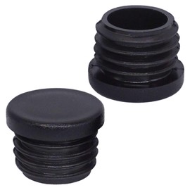 SKIR'CO Pack of 40 Round Pipe Inserts 3/4 Inch Fence Post Plugs Black Plastic Pipe End Caps Pipe Plugs Black RAL 9005