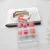 Summer Press on Toenails Fluorescent Gradient French Tip Fake Toe