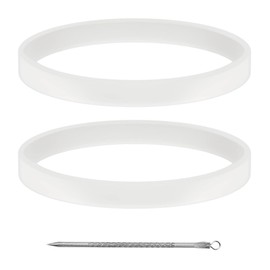 2 Pcs Rubber Gaskets Replacement Seal Rubber Seal Gasket O-Ring for Nutri Ninja Auto iQ Blender BN495UK BN750UK BN800UK BL450 BL480 BL482 BL642 BL682 with A Needle