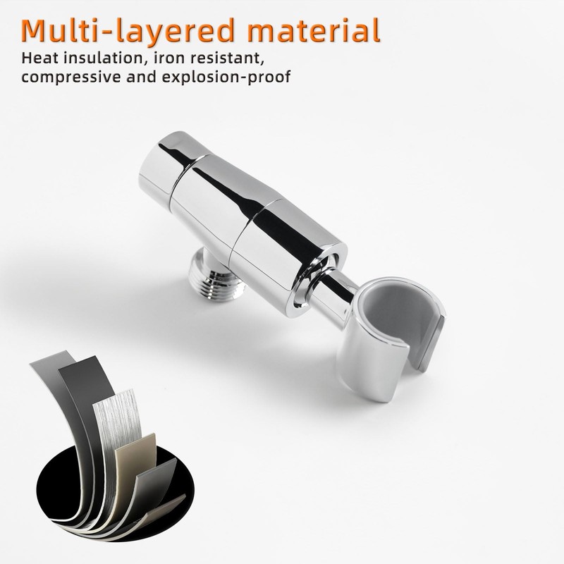 KAPHOME Shower Head Holder,All Metal Handheld Shower Head Holder,Adjustable Shower