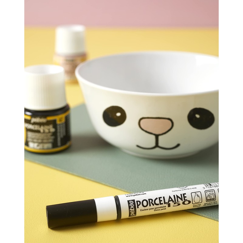 Pebeo Porcelaine 150, China Paint Fine Tip Marker - Anthracite
