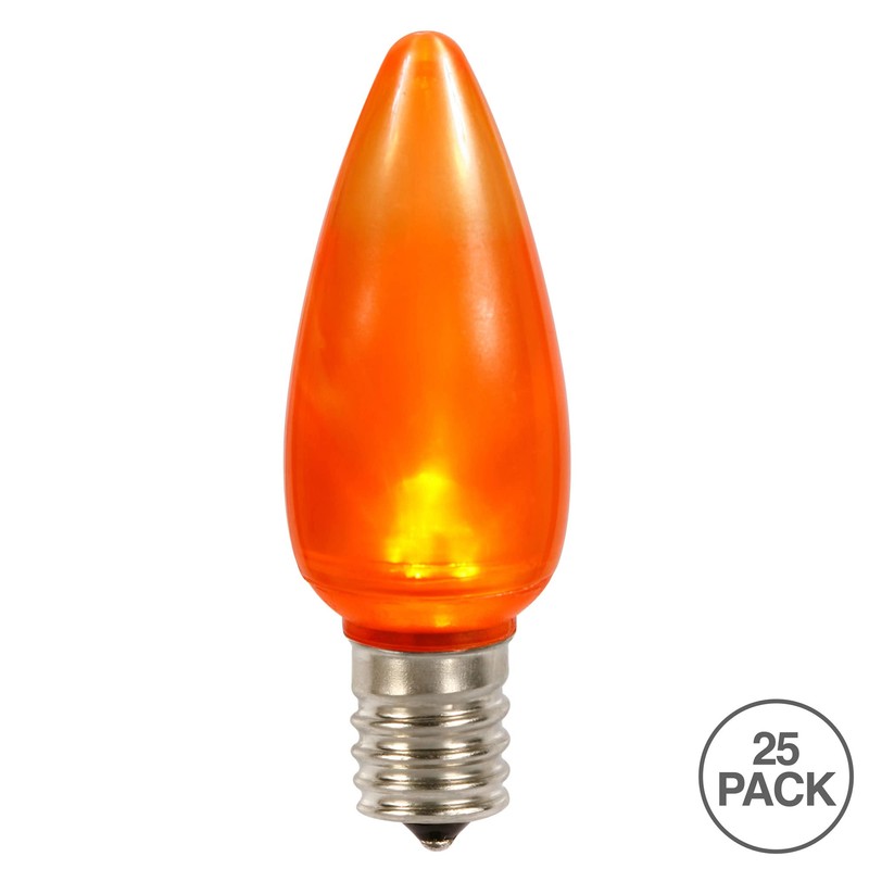 Vickerman C9 Ceramic LED Orange Twinkle Bulb Nickel Base, 130V