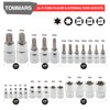 TOMMARS 60-Pc Master Torx Bit Socket and External Socket Set