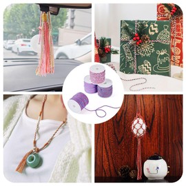 Cheriswelry 21.87 Yards 1.2MM Twisted Cotton Braided Cord Jewelry Beading Cord Chinese Knotting Cord Soft Craft Cord for Macrame Lacing Sewing DIY Handicrafts Accessories (4 Rolls)