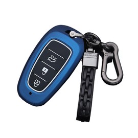 ontto Car Key Case Suitable for Hyundai Sonata Tucson NX4 Nexo Ioniq 5 Solaris Santa Fe 2020 2021 Car Remote Control Cover ABS Key Case Key Case Key Protection Case Blue